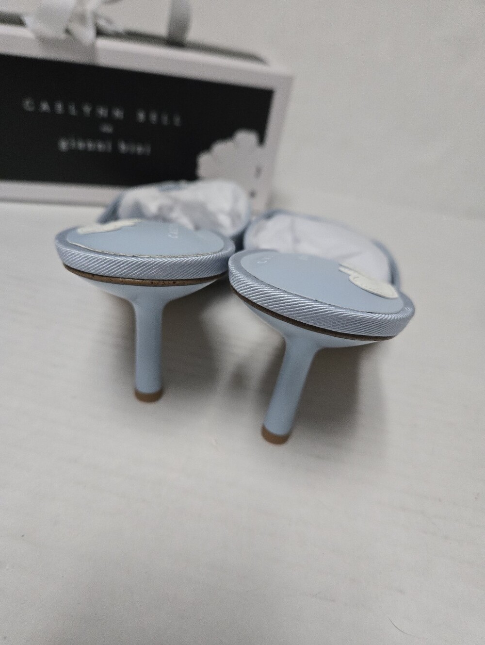 Caelynn Bell for Gianni Bini Womens Meredith Heels Lake Blue Size 11 Sandals NIB - Picture 5 of 10